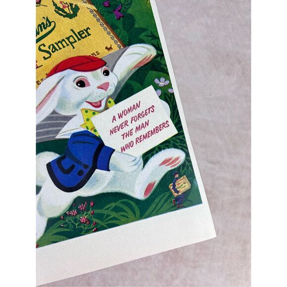 Vintage 1951 Whitman Sampler Easter Print Ad Chocolate Mod MCM - Picture 3 of 5